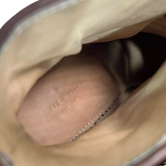 Rag & Bone Kinsey Booties Boots Leather 37.5 7.5 Brown - Picture 11 of 14